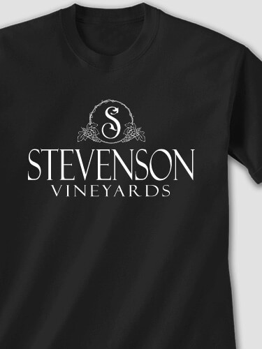 Classic Vineyards Black Adult T-Shirt