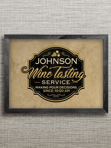 Classic Wine Tasting Services Black Framed Wall Art 16.5 x 12.5