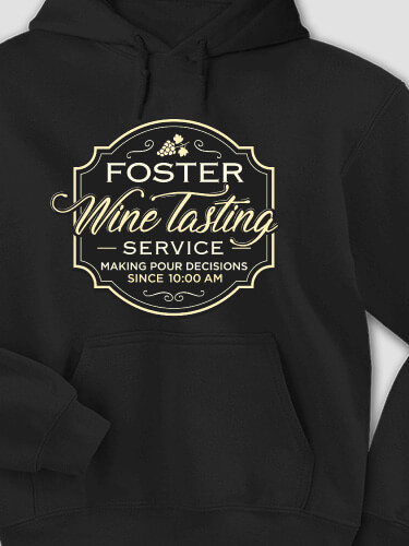 Classic Wine Tasting Services Black Adult Hooded Sweatshirt