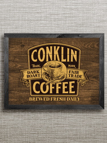 Coffee Black Framed Wall Art 16.5 x 12.5