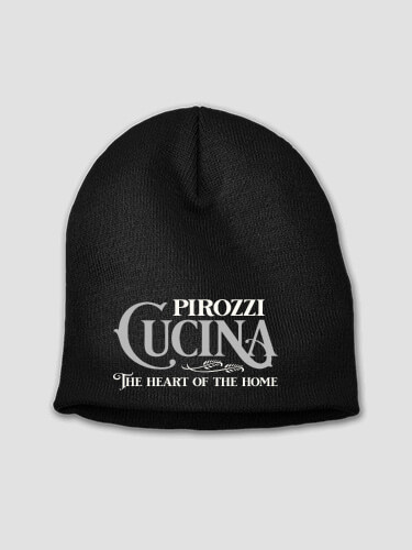 Cucina Black Embroidered Beanie