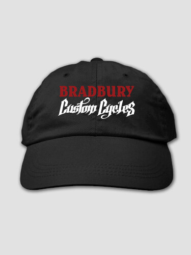Custom Cycles Black Embroidered Hat