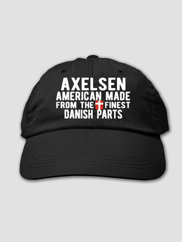 Danish Parts Black Embroidered Hat