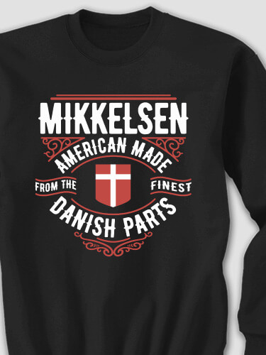 Danish Parts Black Adult Sweatshirt