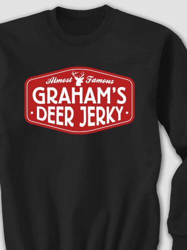 Deer Jerky Black Adult Sweatshirt