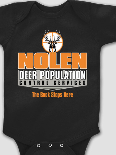 Deer Services Black Baby Bodysuit
