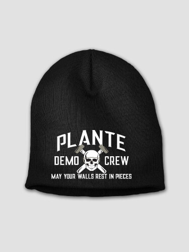 Demo Crew Black Embroidered Beanie