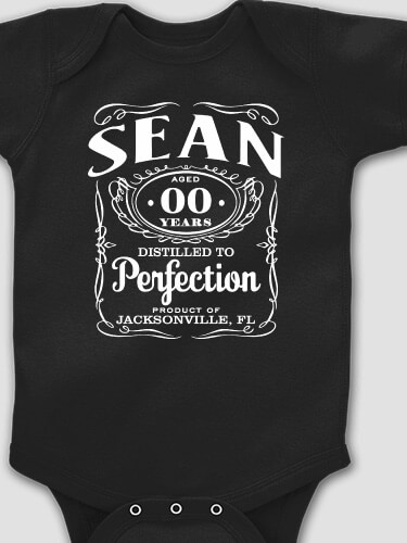 Distilled to Perfection Black Baby Bodysuit