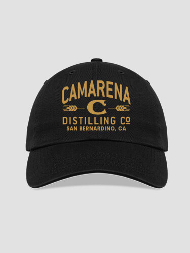 Distilling Company Black Embroidered Hat