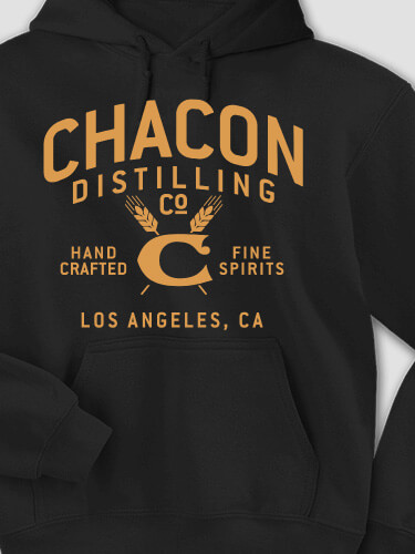 Distilling Company Black Adult Hooded Sweatshirt
