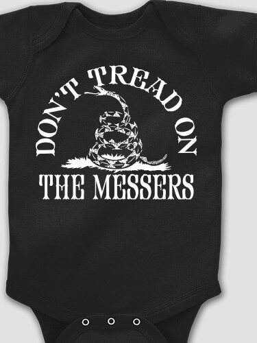 Don't Tread Black Baby Bodysuit