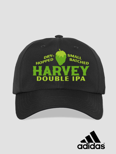 Double IPA Black Embroidered Adidas Hat