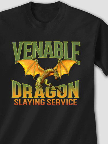 Dragon Slaying Black Adult T-Shirt