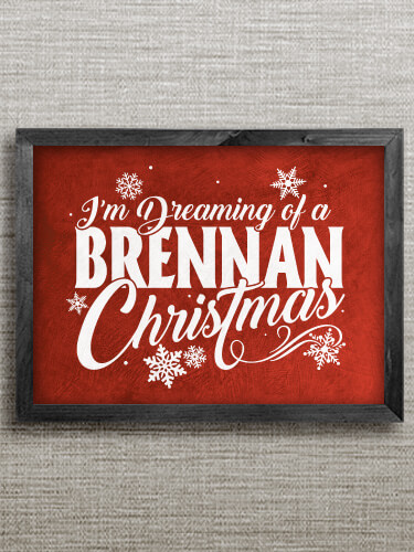 Dreaming Of Christmas Black Framed Wall Art 16.5 x 12.5