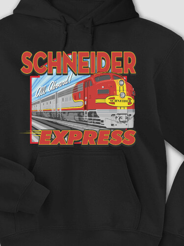 Express Black Adult Hooded Sweatshirt