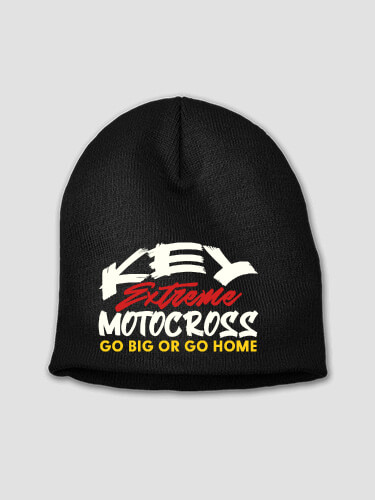 Extreme Motocross Black Embroidered Beanie