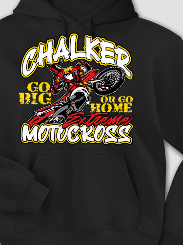 Extreme Motocross Black Adult Hooded Sweatshirt