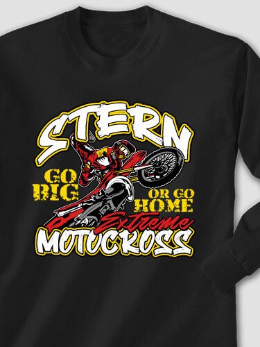 Extreme Motocross Black Adult Long Sleeve