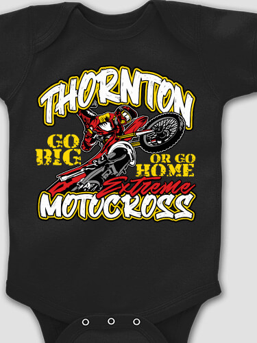 Extreme Motocross Black Baby Bodysuit