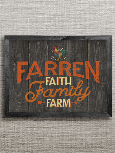 Faith Family Farm Black Framed Wall Art 16.5 x 12.5