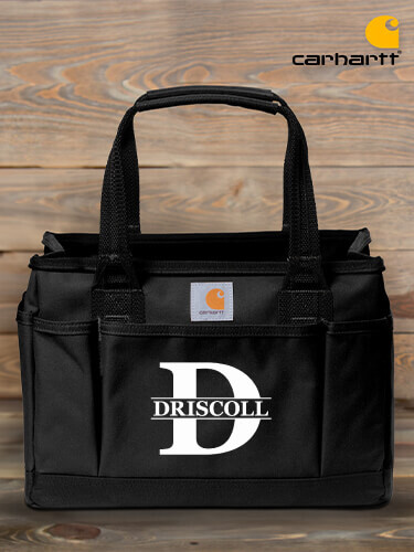 Family Monogram Black Carhartt Utility Tote