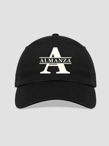 Family Monogram Black Embroidered Hat