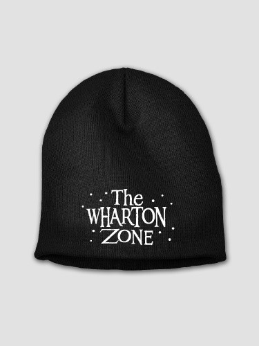 Family Zone Black Embroidered Beanie