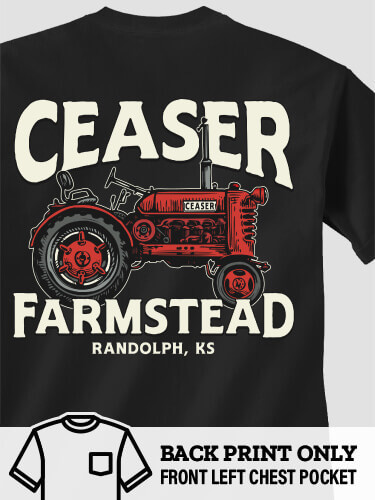 Farmstead Black Pocket Adult T-Shirt