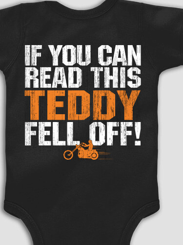 Fell Off! Black Baby Bodysuit