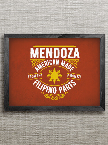 Filipino Parts Black Framed Wall Art 16.5 x 12.5