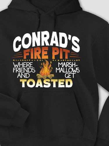 Fire Pit Black Adult Hooded Sweatshirt