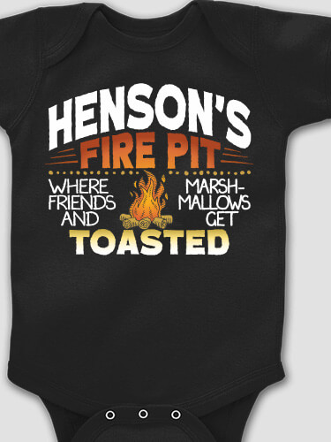 Fire Pit Black Baby Bodysuit