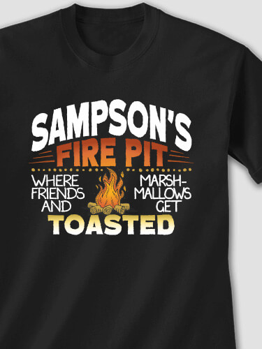 Fire Pit Black Adult T-Shirt
