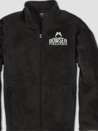 Firearms Black Embroidered Zippered Fleece