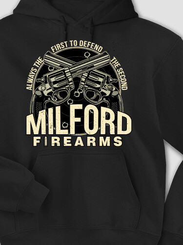 Firearms Black Adult Hooded Sweatshirt