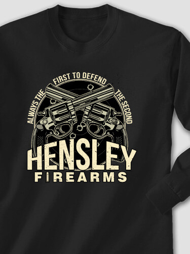 Firearms Black Adult Long Sleeve