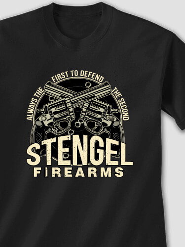 Firearms Black Adult T-Shirt