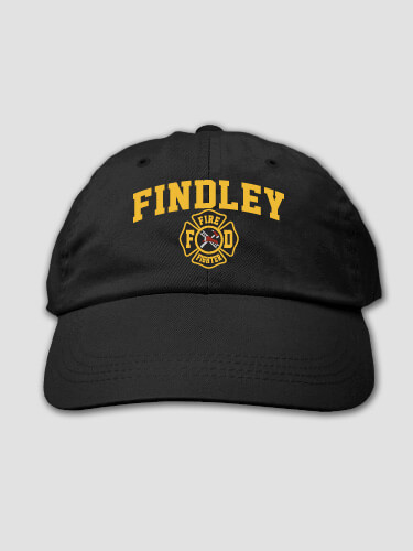 Firefighter Black Embroidered Hat