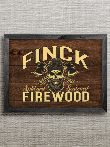 Firewood Black Framed Wall Art 16.5 x 12.5