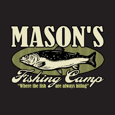 Black Fishing Camp Personalized default 