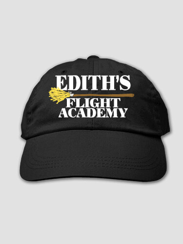 Flight Academy Black Embroidered Hat