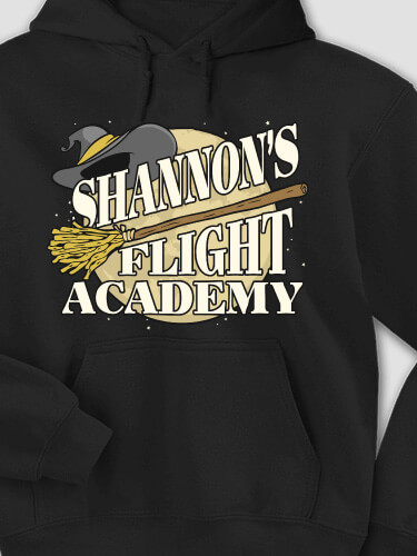 Flight Academy Black Adult Hooded Sweatshirt