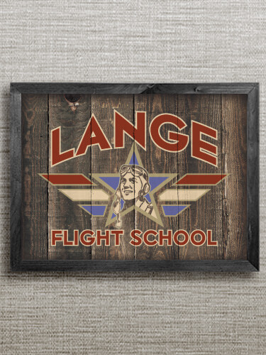 Flight School Black Framed Wall Art 16.5 x 12.5