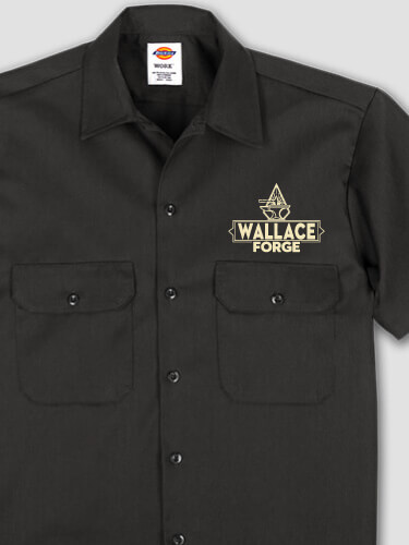 Forge Black Embroidered Work Shirt