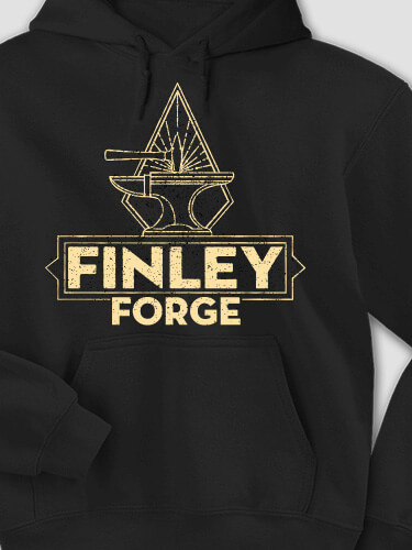 Forge Black Adult Hooded Sweatshirt
