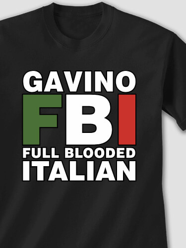 Full Blooded Italian Black Adult T-Shirt