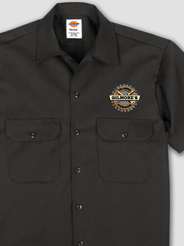 Garage Black Embroidered Work Shirt