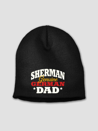 German Dad Black Embroidered Beanie