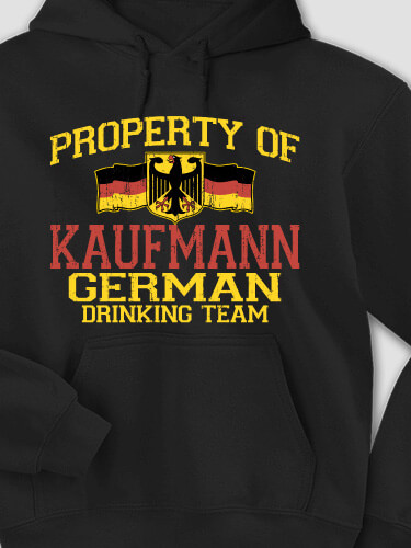 German Drinking Team Black Adult Hooded Sweatshirt