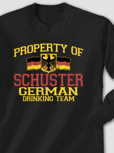 German Drinking Team Black Adult Long Sleeve